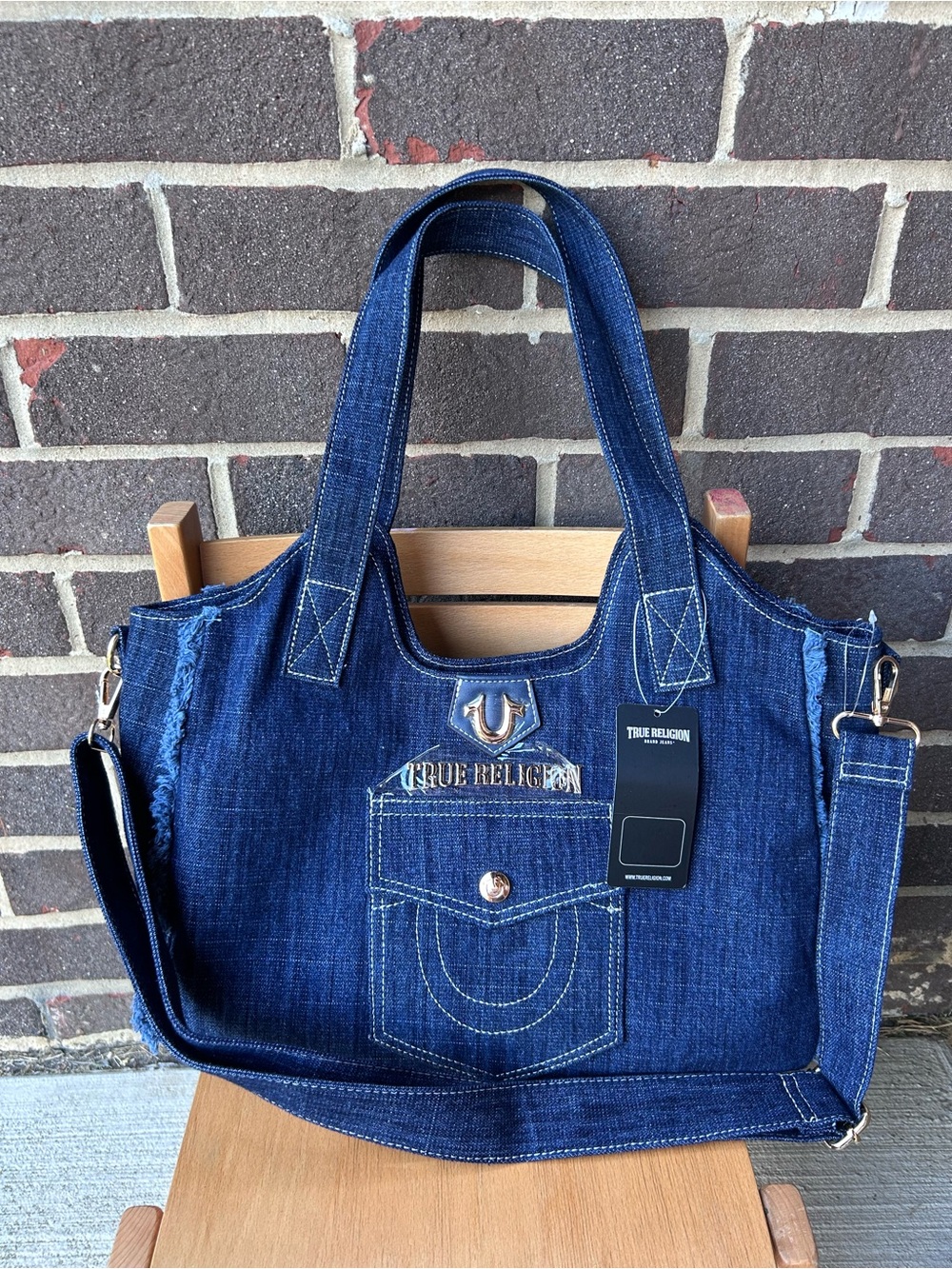 True Religion Women's Blue Denim Jeans bag
